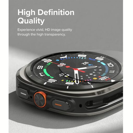 Ringke รุ่น Slim - เคส + ฟิล์มกระจก Galaxy Watch Ultra (47mm) - สี Clear - Image 4