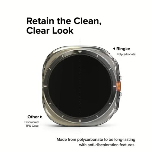 Ringke รุ่น Slim - เคส + ฟิล์มกระจก Galaxy Watch Ultra (47mm) - สี Clear - Image 9
