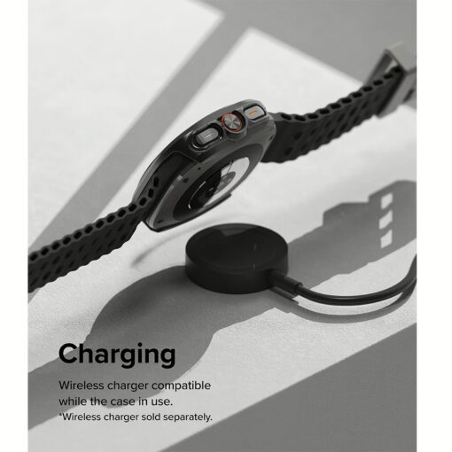 Ringke รุ่น Slim - เคส + ฟิล์มกระจก Galaxy Watch Ultra (47mm) - สี Titanium Black - Image 5