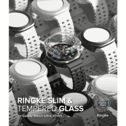 Ringke รุ่น Slim - เคส + ฟิล์มกระจก Galaxy Watch Ultra (47mm) - สี Titanium Black
