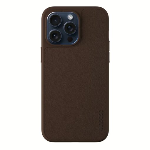Incase รุ่น Icon with MagSafe - เคส iPhone 15 Pro Max - สี Brown Pebbled Leather - Image 5