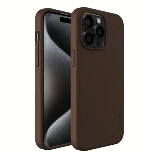Incase รุ่น Icon with MagSafe - เคส iPhone 15 Pro Max - สี Brown Pebbled Leather - Image 8