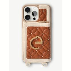 Custype รุ่น BraidTrend- Bloom Stitching Phone Case - เคส iPhone 16 Pro Max - สี Brown