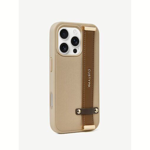 Custype รุ่น StandEase- Wrist Stand Phone Case - เคส iPhone 16 Pro - สี Brown - Image 2