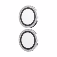 Zagg รุ่น Luxury Camera Lens - กระจกเลนส์กล้อง iPhone 16/ 16 Plus - สี Silver Glitter