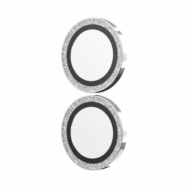 Zagg รุ่น Luxury Camera Lens - กระจกเลนส์กล้อง iPhone 16/ 16 Plus - สี Silver Glitter