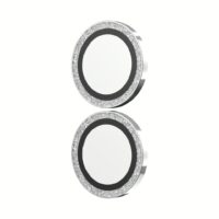 Zagg รุ่น Luxury Camera Lens - กระจกเลนส์กล้อง iPhone 16/ 16 Plus - สี Silver Glitter