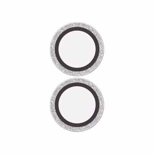 Zagg รุ่น Luxury Camera Lens - กระจกเลนส์กล้อง iPhone 16/ 16 Plus - สี Silver Glitter