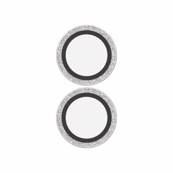 Zagg รุ่น Luxury Camera Lens - กระจกเลนส์กล้อง iPhone 16/ 16 Plus - สี Silver Glitter