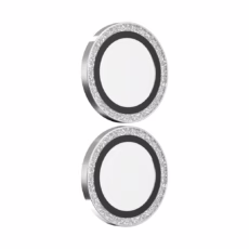 Zagg รุ่น Luxury Camera Lens - กระจกเลนส์กล้อง iPhone 16/ 16 Plus - สี Silver Glitter