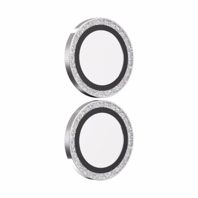 Zagg รุ่น Luxury Camera Lens - กระจกเลนส์กล้อง iPhone 16/ 16 Plus - สี Silver Glitter