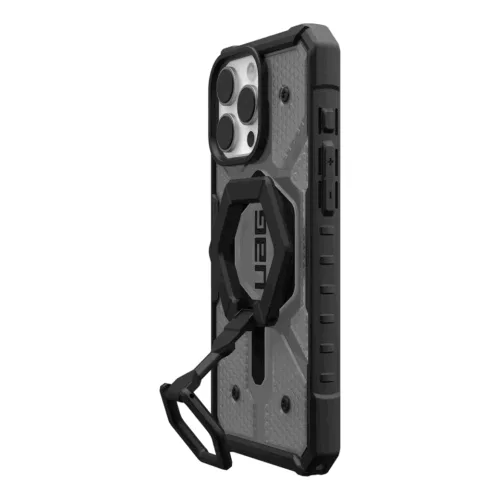 UAG รุ่น Pathfinder Clear Magsafe Bundle - เคส iPhone 16 Pro Max - สี Ash/Black Stand - Image 2