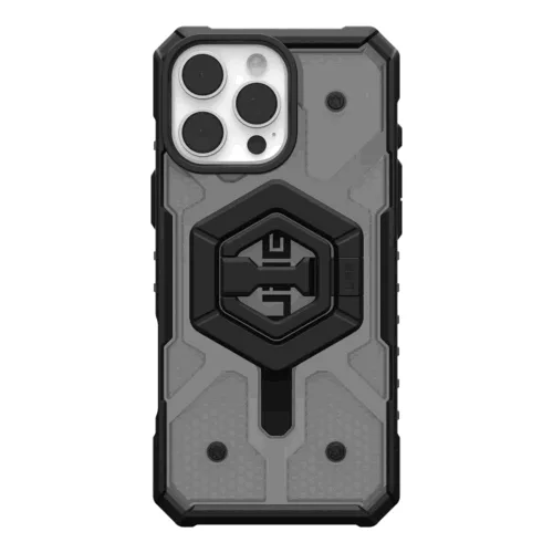 UAG รุ่น Pathfinder Clear Magsafe Bundle - เคส iPhone 16 Pro Max - สี Ash/Black Stand - Image 6