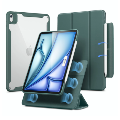 ESR รุ่น Rebound Hybrid 360 - เคส iPad Air 11" (2025/2024), iPad Air 10.9" (5th/4th Gen) - สี Forest Green