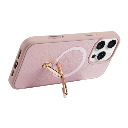 Custype รุ่น Magnetic Wireless Charging Phone Case with Single Pole stand - เคส iPhone 16 Pro Max - สี Pink