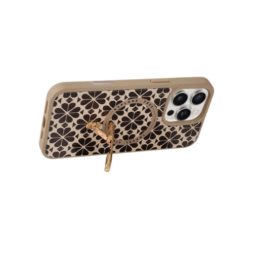 Custype รุ่น Magnetic Wireless Charging Phone Case with Single Pole stand - เคส iPhone 16 Pro Max - สี Clover Apricot