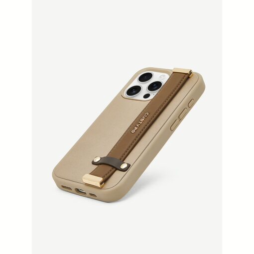Custype รุ่น StandEase- Wrist Stand Phone Case - เคส iPhone 16 Pro - สี Brown - Image 4