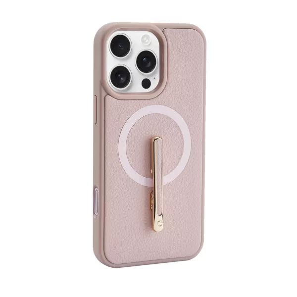 Custype รุ่น Magnetic Wireless Charging Phone Case with Single Pole stand - เคส iPhone 16 Pro Max - สี Pink