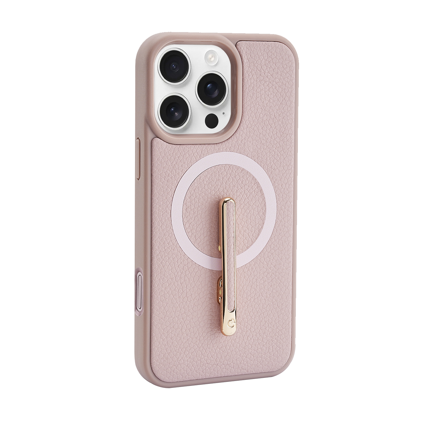 Custype รุ่น Magnetic Wireless Charging Phone Case with Single Pole stand - เคส iPhone 16 Pro Max - สี Pink