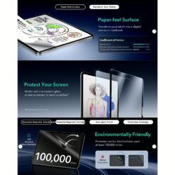 ESR รุ่น Paper-Feel Magnetic Screen Protector - ฟิล์มหน้าจอ iPad Air 11" (2025/2024)