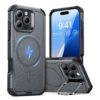 ESR รุ่น Cyber Armor Case with Stash Stand (HaloLock) - เคส iPhone 16 Pro Max - สี Grey