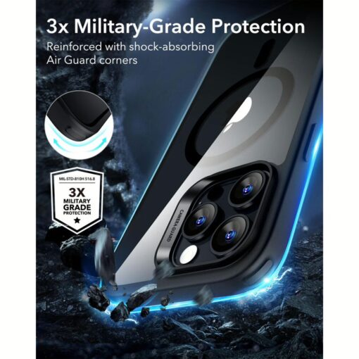 ESR รุ่น Classic Hybrid Case (HaloLock) - เคส iPhone 16 Pro - สี Clear Black - Image 2