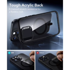 ESR รุ่น Classic Hybrid Case (HaloLock) - เคส iPhone 16 Pro - สี Clear Black