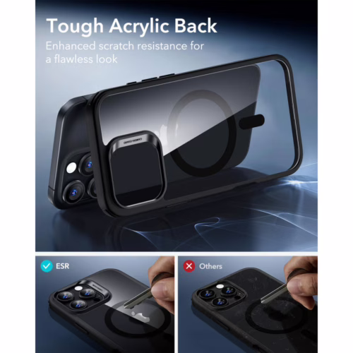ESR รุ่น Classic Hybrid Case (HaloLock) - เคส iPhone 16 Pro - สี Clear Black