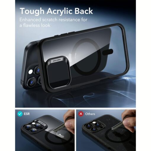 ESR รุ่น Classic Hybrid Case (HaloLock) - เคส iPhone 16 Pro - สี Clear Black - Image 6