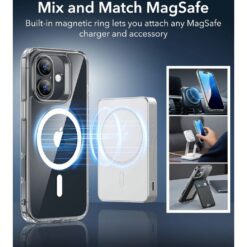 ESR รุ่น Classic Hybrid Case (HaloLock) - เคส iPhone 16 Plus - สี Clear