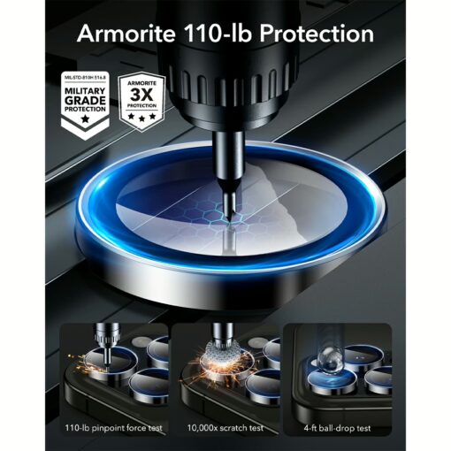 ESR รุ่น Camera Lens Protector - กระจกเลนส์กล้อง iPhone 16 / 16 Plus - สี Black Edge - Image 4