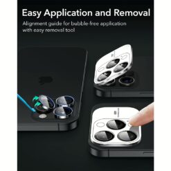 ESR รุ่น Camera Lens Protector - กระจกเลนส์กล้อง iPhone 16 / 16 Plus - สี Black Edge