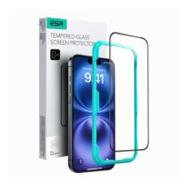 ESR รุ่น Tempered Glass Screen Protector - ฟิล์มกระจก iPhone 16 Plus - สี Black Edge