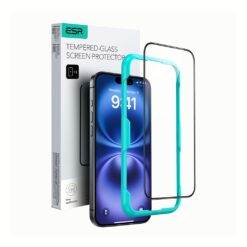 ESR รุ่น Tempered Glass Screen Protector - ฟิล์มกระจก iPhone 16 Plus - สี Black Edge