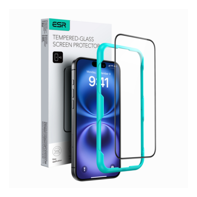 ESR รุ่น Tempered Glass Screen Protector - ฟิล์มกระจก iPhone 16 Plus - สี Black Edge