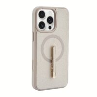 Custype รุ่น Magnetic Wireless Charging Phone Case with Single Pole stand - เคส iPhone 16 Pro Max - สี Beige