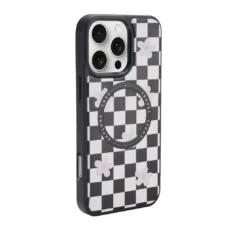 Custype รุ่น Magnetic Wireless Charging Phone Case with Printing - เคส iPhone 16 Pro Max - สี Checkboard Black/White
