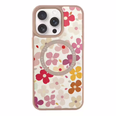 Custype รุ่น Magnetic Wireless Charging Phone Case with Printing - เคส iPhone 16 Pro - สี Colorful Flower