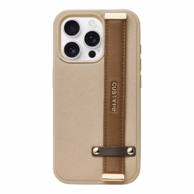 Custype รุ่น StandEase- Wrist Stand Phone Case - เคส iPhone 16 Pro Max - สี Brown