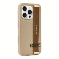 Custype รุ่น StandEase- Wrist Stand Phone Case - เคส iPhone 16 Pro Max - สี Brown