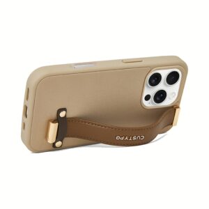 Custype รุ่น StandEase- Wrist Stand Phone Case - เคส iPhone 16 Pro Max - สี Brown