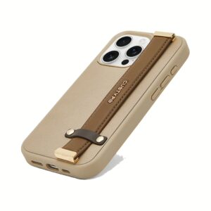 Custype รุ่น StandEase- Wrist Stand Phone Case - เคส iPhone 16 Pro Max - สี Brown