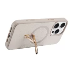Custype รุ่น Magnetic Wireless Charging Phone Case with Single Pole stand - เคส iPhone 16 Pro - สี Beige