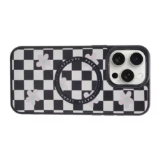 Custype รุ่น Magnetic Wireless Charging Phone Case with Printing - เคส iPhone 16 Pro Max - สี Checkboard Black/White