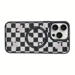 Custype รุ่น Magnetic Wireless Charging Phone Case with Printing - เคส iPhone 16 Pro Max - สี Checkboard Black/White