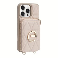 Custype รุ่น ZipPouch E-Stand Wallet Phone Case - เคส iPhone 16 Pro Max - สี Triangle Pink