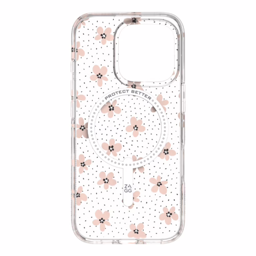 Zagg รุ่น Milan Snap - เคส iPhone 16 Pro Max - สี Floral-Pink Daisies
