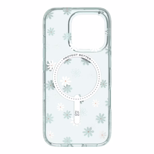 Zagg รุ่น Milan Snap - เคส iPhone 16 Pro Max - สี Green Daisies