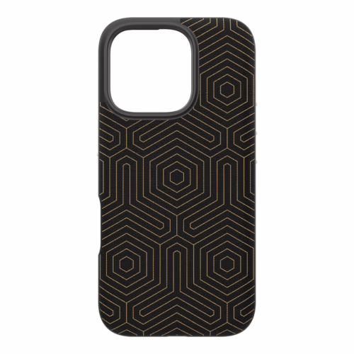 Zagg รุ่น London Snap - เคส iPhone 16 Pro - สี Black Hexagon