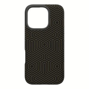 Zagg รุ่น London Snap - เคส iPhone 16 Pro - สี Black Hexagon